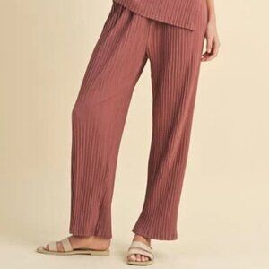 Pleated Elastic Waist Pants - Sienna